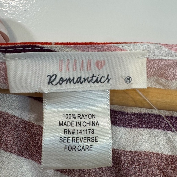 URBAN Romantics Colorful Striped Blouse Size Medium - Picture 4 of 5